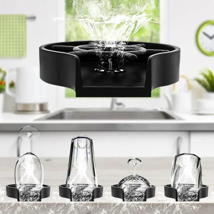 High Pressure Faucet Glass Rinse Automatic Cup Washer Bar Kitchen