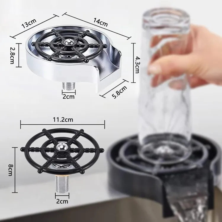 High Pressure Faucet Glass Rinse Automatic Cup Washer Bar Kitchen